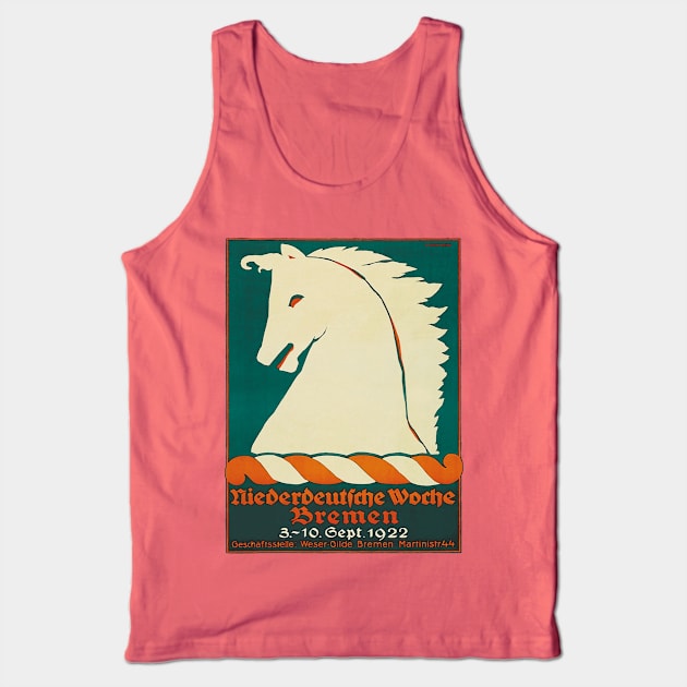 Rare vintage German horse racing ad from 1922 Tank Top by LittleBean